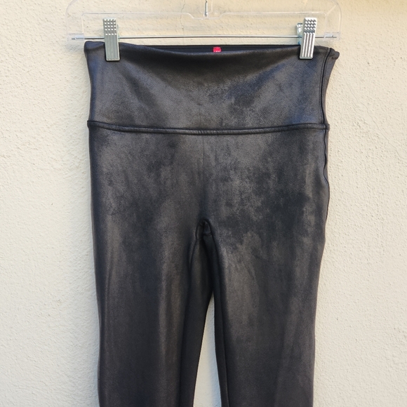 5/$100 SALE - SPANX Black Faux Leather Leggings - Picture 3 of 9